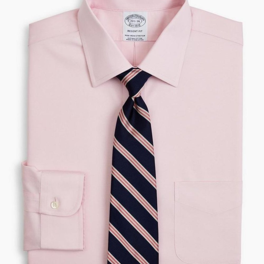 Brooks Brothers pink men's dress shirt 16 1/2x35